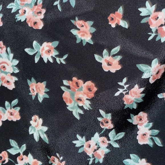 Black Floral Mini Skirt, Miss Selfridge, Size US12 - Picture 2 of 2